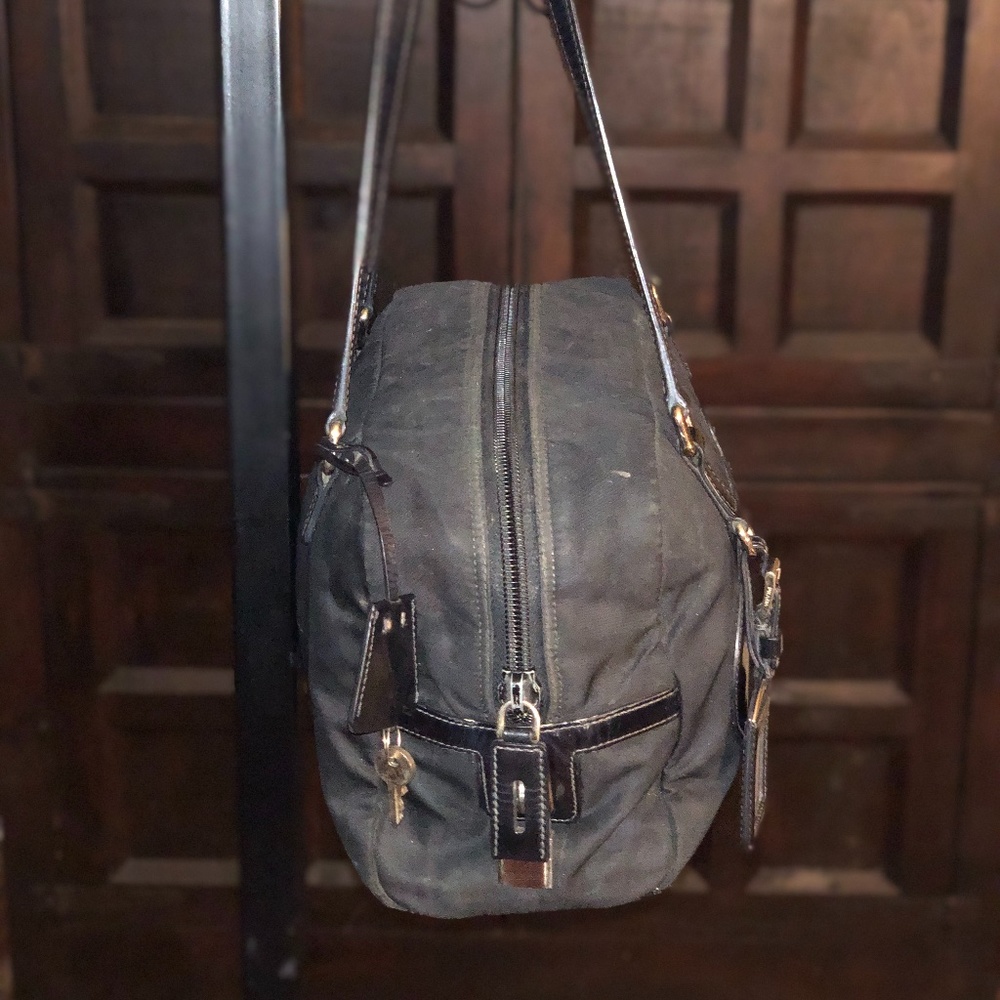 Authentic PRADA Black Nylon & Leather Shoulder Bag - Picture 3 of 4